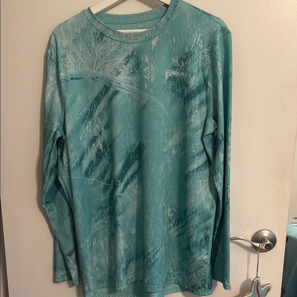Magellan Outdoors Aqua Reversible Fishing Shirt XL
